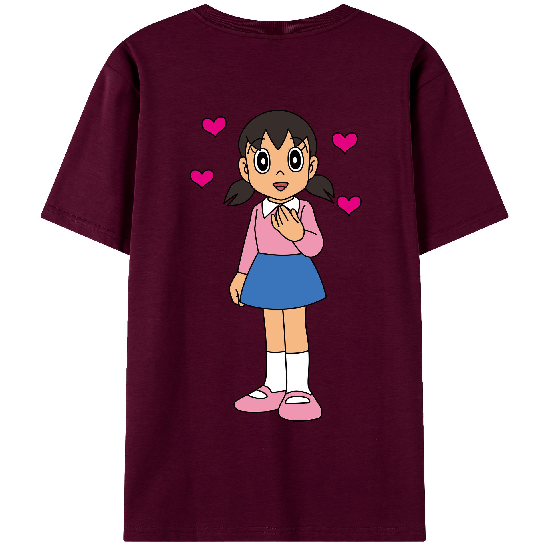 （画像用） ドラえもん みなもと しずか Doraemon Shizuka Minamoto レディース半袖Tシャツ(バックプリント)